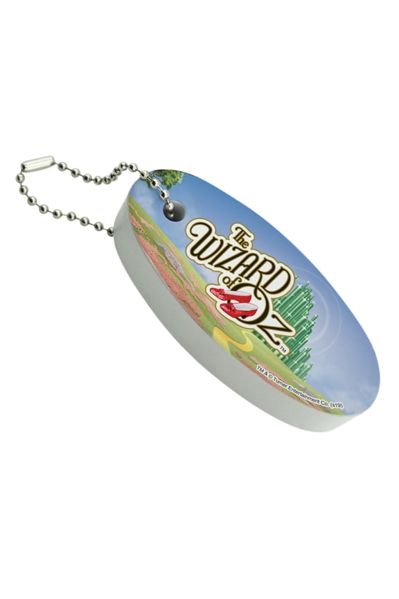 The Wizard of Oz Ruby Slippers Logo Floating Keychain Oval Foam Fishing Boat Buoy Key Float