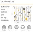 thumbnail image 2 of Boho Yellow Flower Kitchen Curtains Floral Plant Wildflower Bathroom Curtains Window Treatment Drapes Tier Plant Botanical Cafe Small Bedroom Short French Door Curtains 2 Panels 27.5x39 Inch, 2 of 6