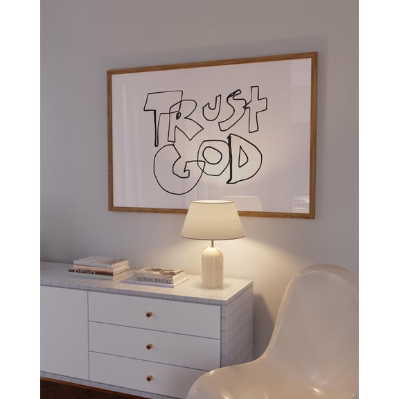 369 Prints trust God Print Hand Written Typography Decor Daily Reminder Poster Modern Christian Wall Art Trendy Bible Print UNFRAMED, 24x36