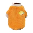 thumbnail image 2 of Small Dog Sweaters, Plush Fleece Winter Sweater for Puppy Cat _ Orange, 2 of 6