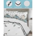 thumbnail image 3 of Full Size Quilt Bedding Set, Teal Pumpkins Fall Reversible Summer Quilt 3 Pieces, Thanksgiving Autumn Leaves Botanical Lightweight Bedspreads Coverlets with 2 Pillow Shams for All Seasons, 3 of 5