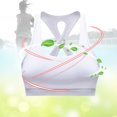 thumbnail image 4 of Mujer Yoga Fitness Entrenamiento Acolchado Deportes Ropa interior a prueba de golpes Sujetadores (Blanco L), 4 of 8