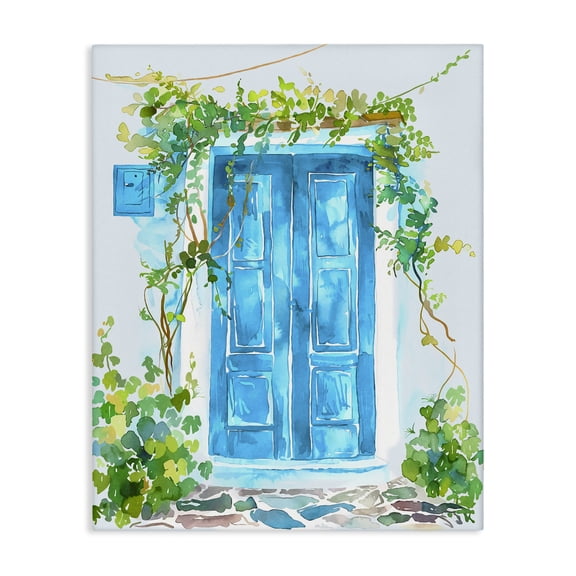 Stupell Industries Bohemian Blue Vine Covered Door Canvas Art, 16 x 20, by Andrea Haase
