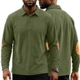 thumbnail image 2 of Admvng Mens Corduroy Sweatshirt Lapel Long Sleeve Casual Pullover, 2 of 9