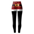 thumbnail image 6 of Christmas Leggings for Women High Waisted Santa Claus Print Ankle Length Seasonal Printed Leggings Soft Brushed Pants, 6 of 6
