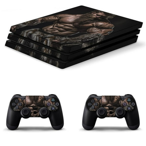 Decal Skin for PS4 Slim / PS4 Pro / PS4, Whole Body Vinyl Sticker Cover for Playstation 4 Console and Controller (Muscle Wild Man)