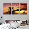 thumbnail image 3 of Fenyluxe Fall Decor Construction Bridge Maple Leaf Wall Art Canvas 3 Piece Set 12x16x3pcs, 3 of 4