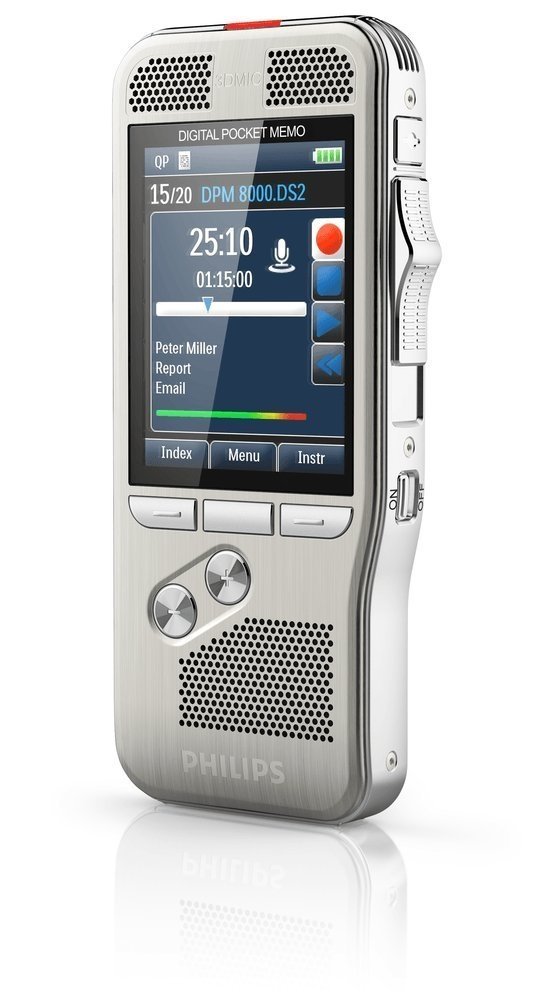 Philips DPM-8000 Professional Digital Pocket Memo with Cradle and Speechexec Pro Software - image 1 of 8