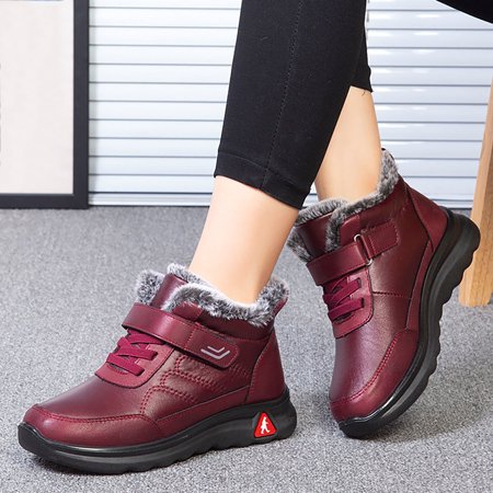 Boots Womens Fall Clothes Women's Boots Clearance Sale Red Winter Leisure Time Women Botas Botas Para El Frío De Mujer 37