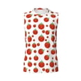 thumbnail image 6 of Lsque Hand Drawn Tomatoes Print Men's Cotton Blend Sleeveless Muscle Shirts (S-3XL)- Moisture Wicking, Odor Protection, UPF 30+,Small, 6 of 8