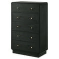 thumbnail image 4 of Cavelle 5-drawer Chest of Drawers Black, 4 of 13
