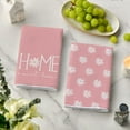 thumbnail image 3 of Pink Home Sweet Home Flowers Summer Kitchen Towels Dish Towels, 18x26 Inch Wedding Decoration Hand Towels Set of 2, 3 of 6