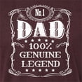 thumbnail image 5 of Wild Bobby, No. 1 Dad Genuine Legend Father's Day Mens Premium Tri Blend Tee, Cardinal, Small, 5 of 6
