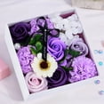 thumbnail image 3 of Caja de flores artificiales de clavel morado, perfecta para cumpleaños, bodas, San Valentín y el Día de la Madre Forever Bloom, 3 of 8