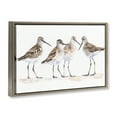 thumbnail image 4 of Stupell Industries Sand Pipers Gathered Animals Painting Brown Floater Framed Canvas Art Print Wall Art, 31 x 21, 4 of 10