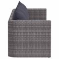 thumbnail image 3 of vidaXL 4 Piece Garden Sofa Set with Cushions Grey Poly Rattan, 3 of 4