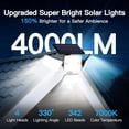 thumbnail image 2 of shiyou-Outdoor Solar Motion Sensor Lights - Dual Sensor 342 LED 4000LM 7000K for Outside Security Lighting - IP65 Waterproof and Remote Control Flood Lights for Yard, Garage, Garden (1 Pack), 2 of 4