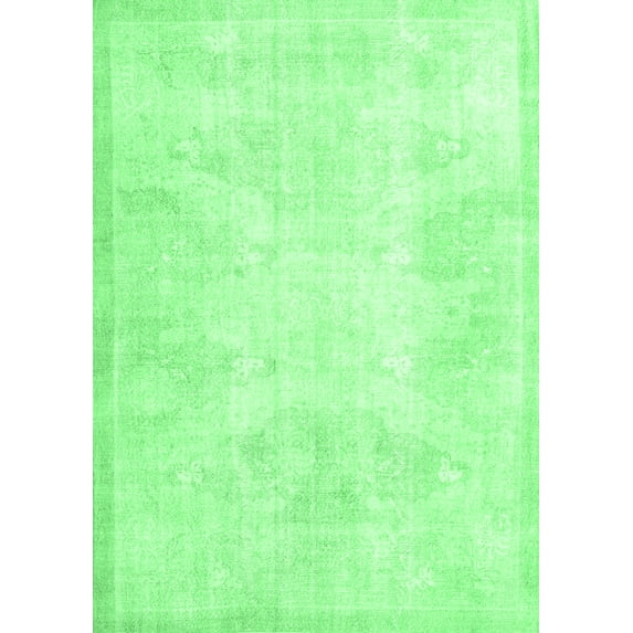 Ahgly Company Indoor Rectangle Persian Emerald Green Traditional Area Rugs, 4' x 6'