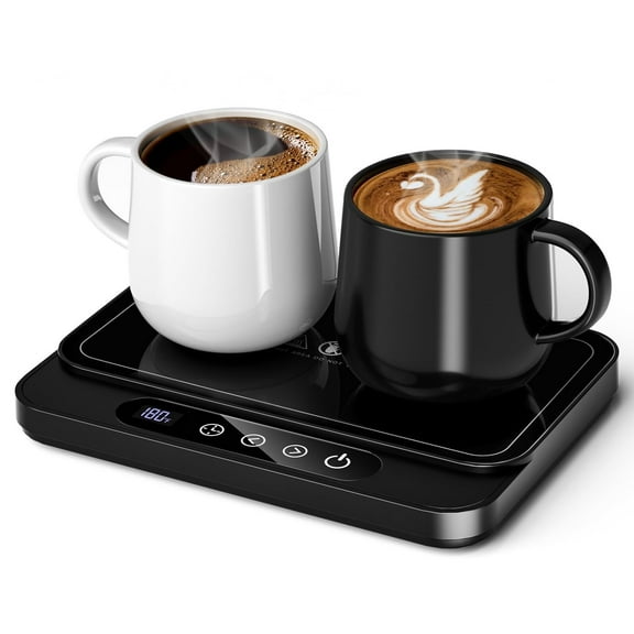 Mug Warmer, Coffee Cup Warmer for Desk with 6-Temp Settings & 8H Auto Shut-Off, 50W Large Heating Panel for Office and Home Use, Ultra-Thin Electric Drink Warmer