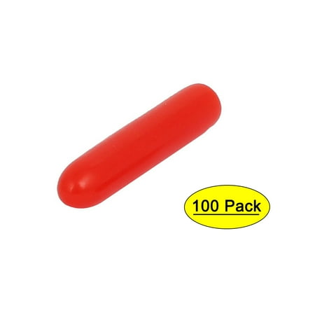 

1.6mm Inner Dia Rubber Insulated End Cap Screw Thread Protector Cover Red 100pcs