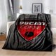 thumbnail image 1 of Ducati-manta ligera con patrón de motocicleta para niños, manta cálida para sala de estar, dormitorio, regalo, 1 of 4