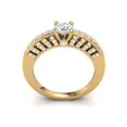 thumbnail image 3 of Genuine 1.5ct Round Cut Diamond Prong Accented Solitaire Bridal Fancy Ring Anniversary Band Solid 18K Gold FG VS2, 3 of 3