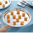 thumbnail image 2 of Soro Essentials- Set of 2 Stainless Steel 16” Round Serving Trays- Stackable Serving Tray Ideal for Serving Appetizer Charcuterie Food Snack Dessert..., 2 of 5