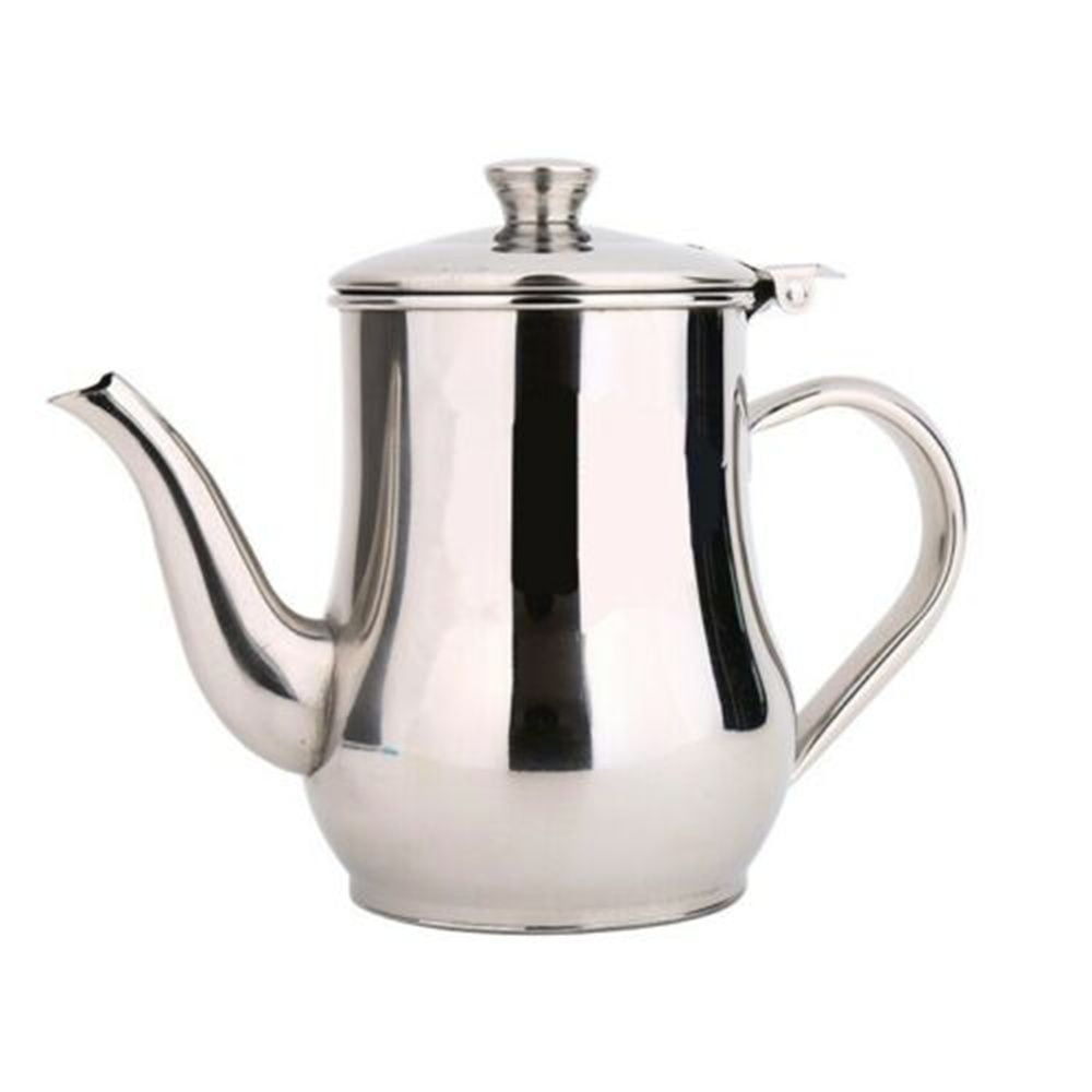 Stainless Steel Teapot Coffee Hot Chocolate Tea Flip Lid Pot - Kitchen