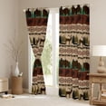 thumbnail image 3 of Manfei Wild Bear Deer Black Out Curtains,Rustic Farmhouse Cabin Curtains Pack of 2 (42x63 Each),Brown Pine Cone Bedroom Curtains For Boys Kids,Super Cozy Room Decor, 3 of 6