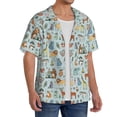 thumbnail image 2 of Yiaed Tribal Animals Print Mens Casual Wrinkle Free Shirts Short Sleeve Button Down Summer Stretch Dress Shirt-4X-Large, 2 of 5