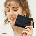 thumbnail image 5 of Monedero pequeño para mujer, tarjetero, Mini bolso plegable, bolso de viaje de moda, Clips de cuero PU, 5 of 5