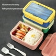 thumbnail image 6 of Food Storage - Storage Rack - Student Divided Lunch Box Food Storage Box [Classic Edition] Pink(Organizer*1Pc - Pink), 6 of 8