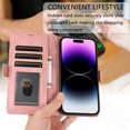 thumbnail image 2 of Premium PU Leather Flip Wallet Case For IPhone 14/13/12/11 Pro/X/XS/Max/XR/8/7/Plus/SE - Card Slot, Magnetic Closure & Lanyard, 2 of 5