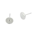 thumbnail image 2 of KLKCMS Wholesale 100pcs 8mm Blank Pad Stud Earring Post Peg Pin Jewelry Making Findings, 2 of 8