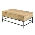 thumbnail image 4 of Audrey 45 Inch Handcrafted Mango Wood Coffee Table, Lift Top, Grain Details, Natural Brown, Black- Saltoro Sherpi, 4 of 7