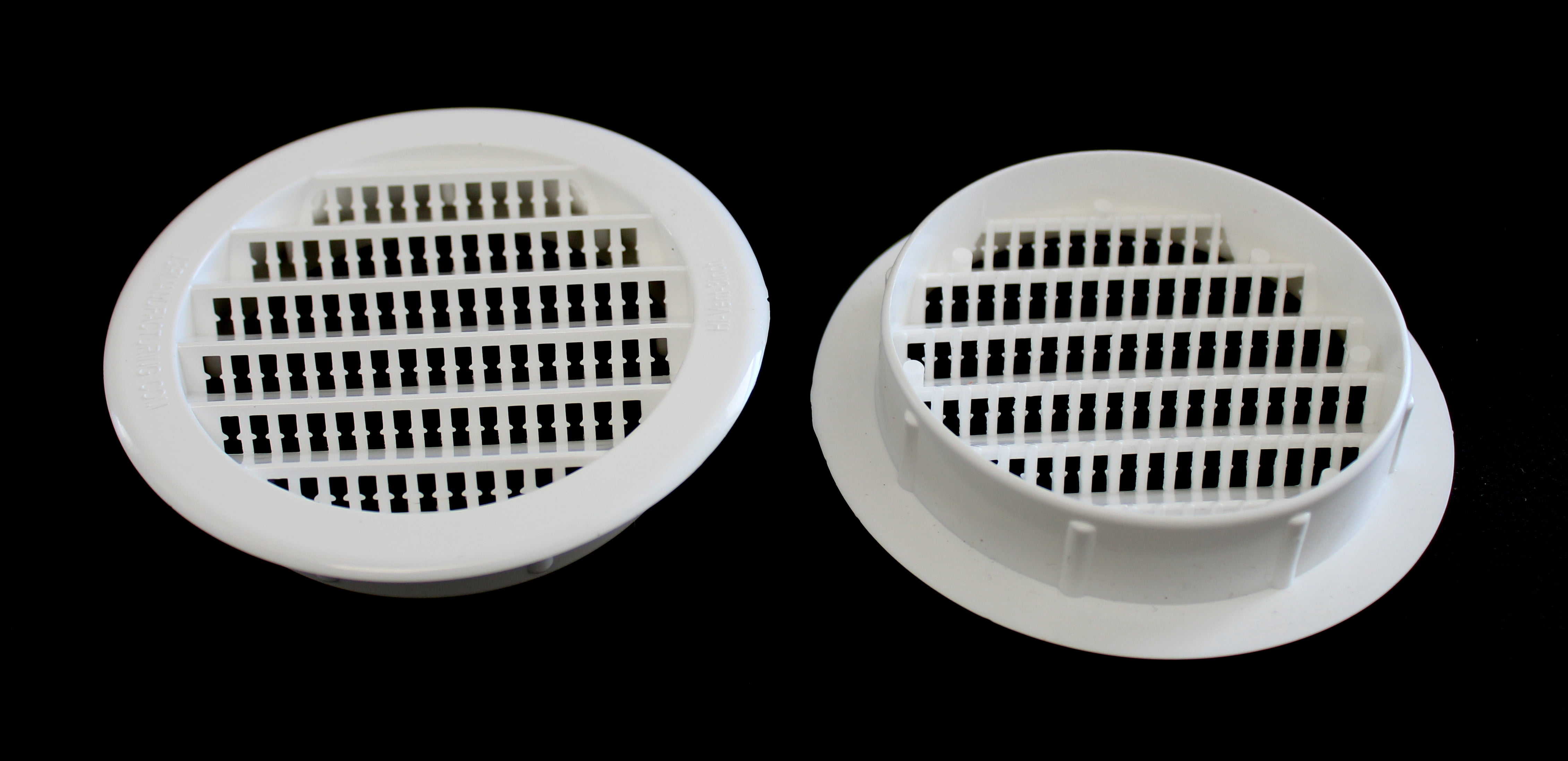 16 Pack 3" White Round Plastic Louver Soffit Air Vent