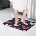 thumbnail image 4 of Blue Chicken Red Yellow Rooster Flannel Non Slip Door Rugs,Washable Door Mats Indoor,Decorative Door Mats,Dirt-Resistant and Absorbent Doormat for Entrance,Bedroom,Kitchen,Bathroom,31.5"x17", 4 of 4