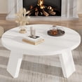 thumbnail image 1 of BeesClover Round Coffee Table for Living Room, 33.5" Modern Center Tables with 3 Sturdy Legs, Wood Circle Cocktail Tables for Small Space, Easy Assembly, 1 of 7