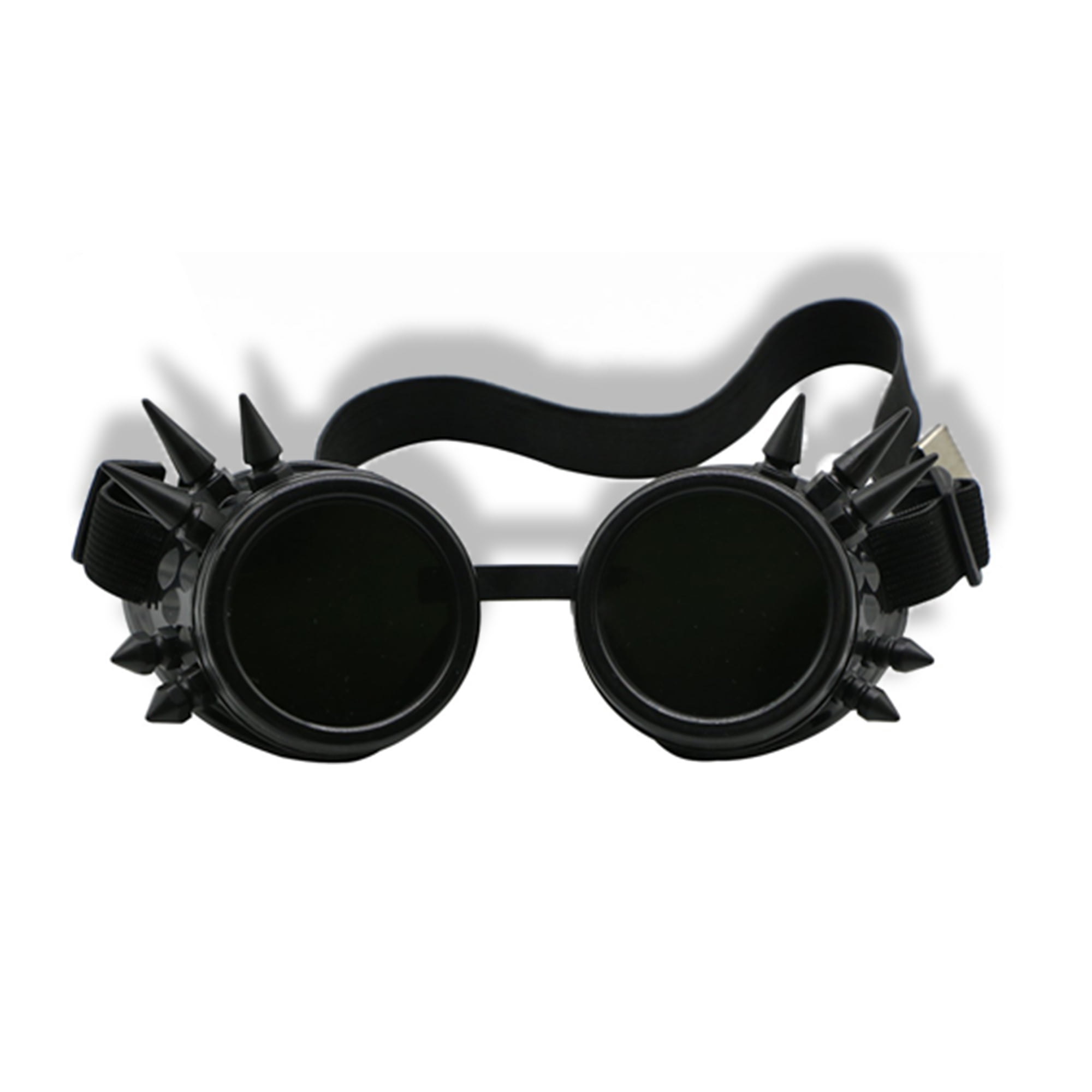 Steampunk Spikes Goggles With Dark Lens - Metallic Gold