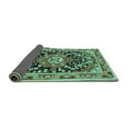 thumbnail image 2 of Ahgly Company Indoor Round Persian Turquoise Blue Traditional Area Rugs, 5' Round, 2 of 4