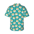 thumbnail image 3 of Daiia Cute Shiba1 Hawaiian Shirt for Men Gentle Cotton Regular Short Sleeve Casual-3X-Large, 3 of 9