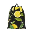 thumbnail image 3 of Xecao Lemon Fruits Flowers Leaves for Canvas College Laptop Backpack, Durable Rucksack Travel Notebook Bag School Backpack Book Bag for Men Women, 3 of 8
