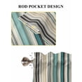 thumbnail image 6 of Teal Blue Striped Living Room Curtains 2 Panel, Farmhouse Stripes Modern Abstract Art Cafe Window Treatment, Farmhouse Bedroom Bathroom Kitchen Curtains Drapes 104"x54", 6 of 6