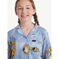 thumbnail image 4 of Justice Girls Short Sleeve Button Top with Pant Pajama 2-Piece Set, Sizes 5 to 18, 4 of 5