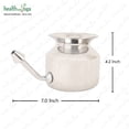 thumbnail image 4 of SoulGenie SteloKleen Stainless Steel Neti Pot - Nasal Irrigation - Silver, 4 of 6