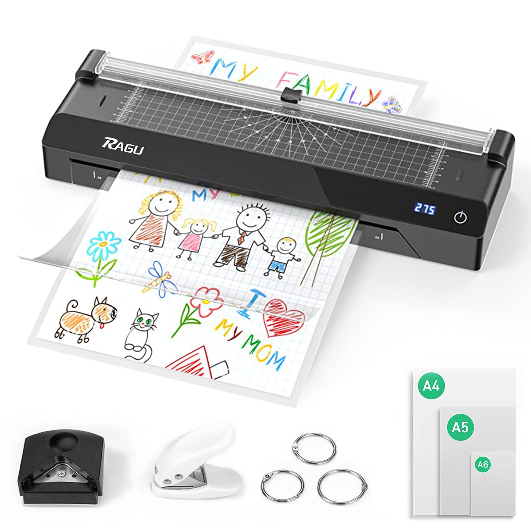 RAGU 5 in 1 A4 Thermal Laminator with Paper Trimmer and Laminating