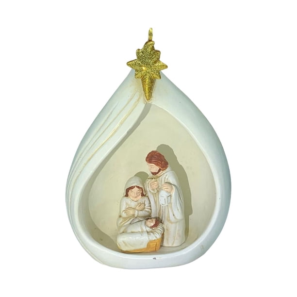 Figura de para colgar en el escritorio, decoración navideña, estantería, centro de mesa, estatua de resina, adorno navideño para