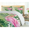 thumbnail image 5 of Ambesonne Bird Print Duvet Cover Sets, Modern Summer Flamingo, 2-King, Ivory and Multicolor, 5 of 7
