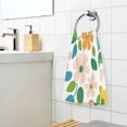 thumbnail image 3 of Yayeee 100% Cotton Hand Towels for Bathroom 16" x 28" Soft Absorbent Kitchen Towel, Retro Orange Floral, 3 of 7