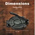 thumbnail image 2 of GOLDDOMUS 7.5 inch Tortilla Press,Tortilla Maker, Dough Press,Flour Tortilla press, Rotis Press, Quesadilla,Tortilla Makers, Grey Color，1 set, 2 of 6